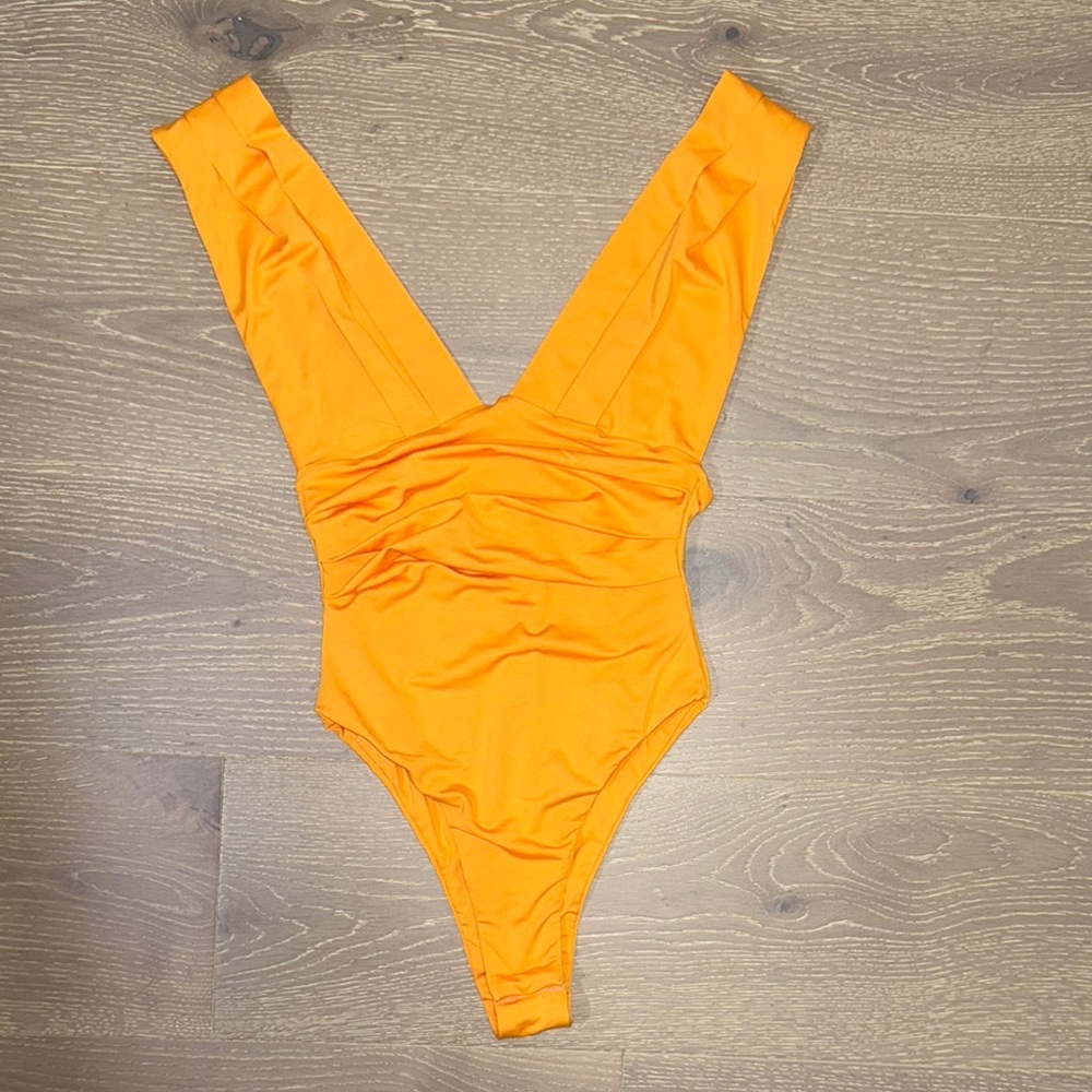 Tiger Mist Vibrant Orange One Piece top